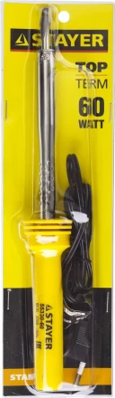 Паяльник STAYER &quot;STANDARD&quot; с пластмассовой рукояткой и долговечным жалом, 60 Вт, клин 55330-60 купить в Нягани