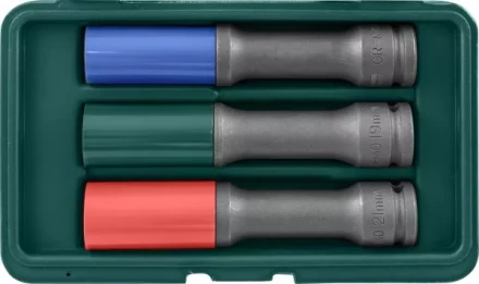 Набор головок торцевых ударных тонкостенных для дисков 1/2&quot;DR 17-19-21мм Jonnesway S18AD4103S 48851 купить в Нягани