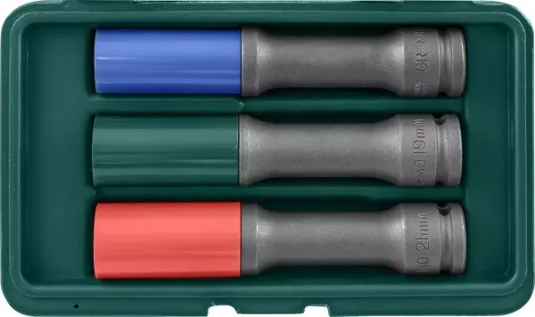 Набор головок торцевых ударных тонкостенных для дисков 1/2"DR 17-19-21мм Jonnesway S18AD4103S 48851 купить в Нягани