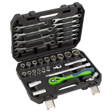 Набор инструментов 32 предмета, CrV, 1/2&quot; Сибртех 13527 купить в Нягани