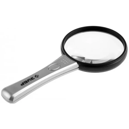 Лупа ЗУБР &quot;МАСТЕР&quot;, светодиодная подсветка, 3-х/4-х кратное увеличение, диаметр линзы 90мм 40541-90 купить в Нягани