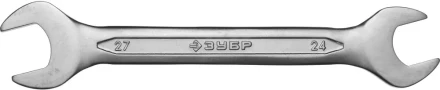 Ключ ЗУБР &quot;МАСТЕР&quot; гаечный рожковый, Cr-V сталь, хромированный, 24х27мм 27010-24-27 купить в Нягани