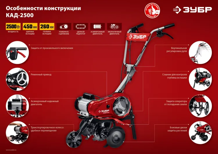 Культиватор электрический КАД-2500 серия МАСТЕР купить в Нягани