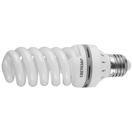 Энергосберегающая лампа СВЕТОЗАР &quot;ЭКОНОМ&quot; спираль,цоколь E27(стандарт),Т3,теплый белый свет(2700 К), 8000час, 25Вт(125) 44352-25_z01 купить в Нягани