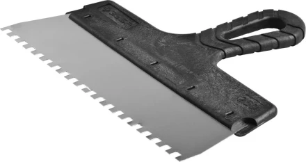 Шпатель ЗУБР &quot;МАСТЕР&quot; ФАСАДНЫЙ, нержавеющее полотно, 250мм, зуб 6х6мм 10078-25-06 купить в Нягани