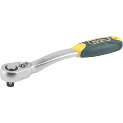 Трещотка для торцовых головок KRAFTOOL "PRO", Сr-V сталь, 72 зубца, изогнутая, 1/2" 27795-1/2_z02