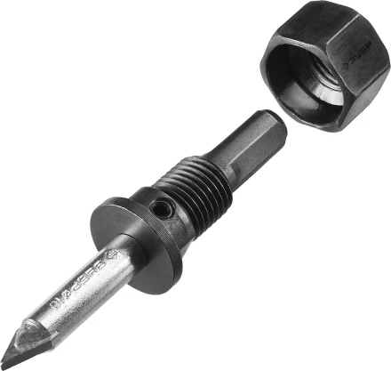 Коронка-чашка ЗУБР &quot;ПРОФЕССИОНАЛ&quot; c карбид-вольфрамовым нанесением, 64 мм, высота 25 мм, в сборе с державкой и сверлом 33360-064_z01 купить в Нягани