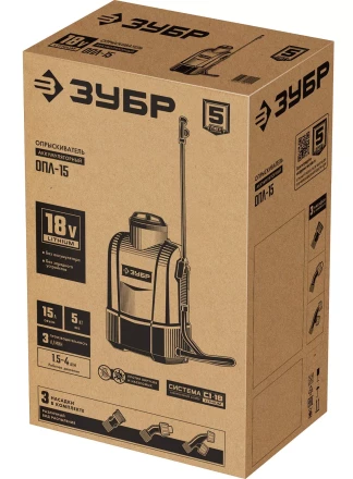 ЗУБР 15 л, аккумуляторный опрыскиватель (ОПЛ-15) купить в Нягани