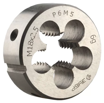 Плашка ЗУБР &quot;ЭКСПЕРТ&quot; круглая машинно-ручная для нарезания метрической резьбы, М18 x 2,5 4-28023-18-2.5 купить в Нягани