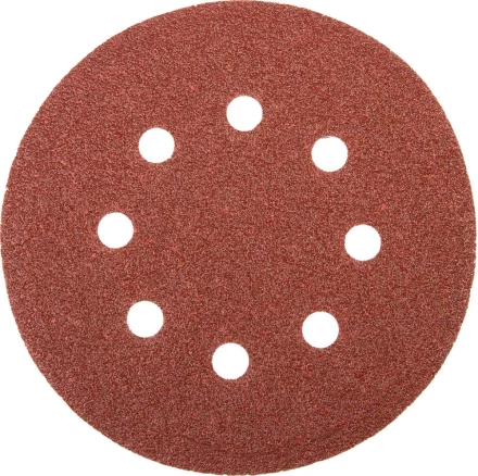 Круг шлифовальный универсальный STAYER &quot;MASTER&quot; из абразивной бумаги на велкро основе, 8 отверстий, Р40, 125мм, 5шт 35452-125-040 купить в Нягани