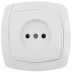Розетка СВЕТОЗАР &quot;CITY LIGHT&quot; одинарная в сборе, без заземления, цвет белый, 16А/~250В SV-54200-W купить в Нягани