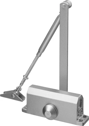 Доводчик дверной STAYER, для дверей массой до 40 кг, цвет серебро 37915-50 купить в Нягани