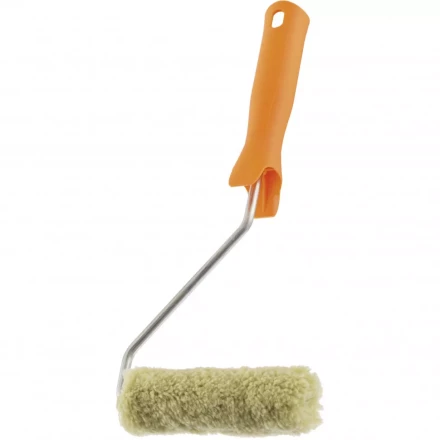 Мини-валик в сборе &quot;Фасадные работы&quot; 110 мм ворс 12 мм D 16 мм D ручки 6 мм полиакрил полиэстер Сибртех 80588 купить в Нягани