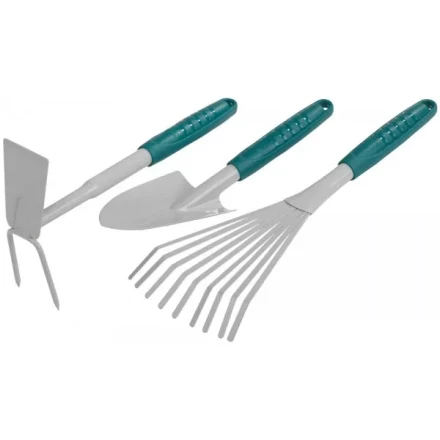 Набор RACO садовый: совок 4207-53481, мотыжка -53486, грабли веерные -53492 4225-53/477 купить в Нягани