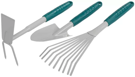 Набор RACO садовый: совок 4207-53481, мотыжка -53486, грабли веерные -53492 4225-53/477 купить в Нягани