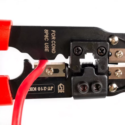 Кримпер многофункциональный КВТ JT-210 со встроенным модулем для обжима RJ-45 (84824) купить в Нягани
