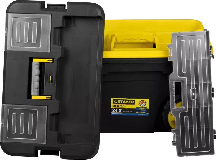 Ящик-тележка для инструмента "BIGPRO" пластиковая, STAYER Professional 38107-24 купить в Нягани