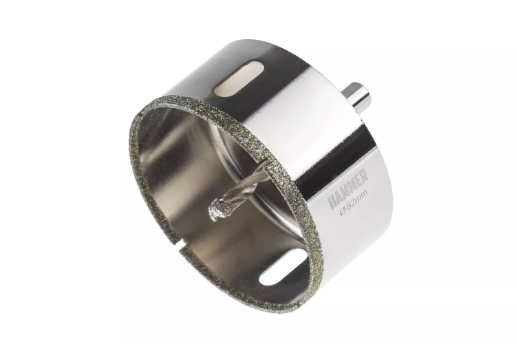 Коронка алмазная HAMMER Ф82мм HEX(DHS82.0*65/5) купить в Нягани