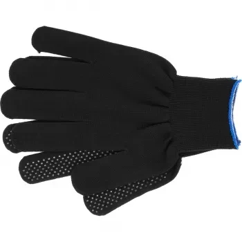 Перчатки нейлон ПВХ точка 13 класс чёрные XL 67848 купить в Нягани
