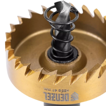 Коронка по металлу HSS, 41 мм, нитридтитановое покрытие Denzel 724113 купить в Нягани