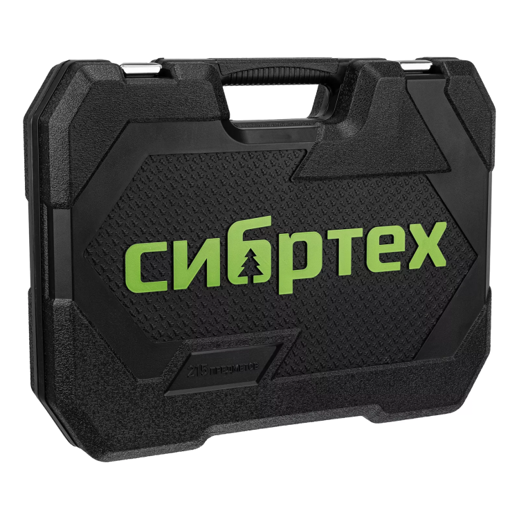 Набор инструментов Сибртех 14170, 1/2", 3/8", 1/4", пластиковый кейс 215 предм. купить в Нягани