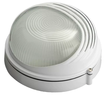 Светильник уличный СВЕТОЗАР влагозащищенный с верхним декоративным кожухом, цвет белый, 60Вт SV-57271-W купить в Нягани