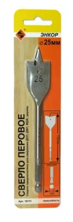 Сверло для дерева 25Х152 мм перовое Энкор 19111 купить в Нягани