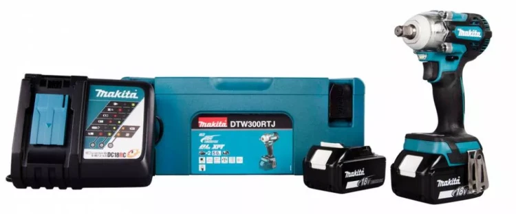 Аккумуляторный ударный гайковерт Makita DTW300RTJ (2 АКБ 5 Ач, ЗУ) купить в Нягани