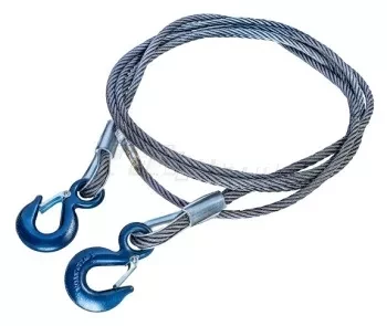 Буксировочный трос стальной р-н 7 тонн L=5 метра петли 200 мм купить в Нягани