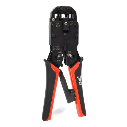 Кримпер многофункциональный КВТ JT-03 с 3 встроенными модулями для обжима RJ-45, RJ-12, RJ-11 (79759) купить в Нягани