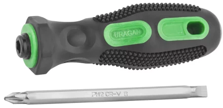 Набор URAGAN: Отвертки с двухкомпонентной рукояткой, PH 2/SL6мм - 110мм, 2 предм 25187-H2 купить в Нягани