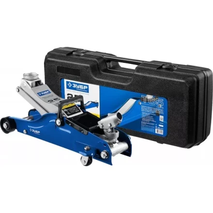 Домкрат гидравлический подкатной T65, 2,5т, 90-360мм, в кейсе, ЗУБР Профессионал 43057-2.5-K 43057-2.5-K купить в Нягани