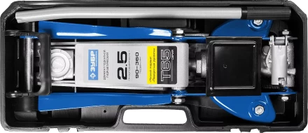 Домкрат гидравлический подкатной T65, 2,5т, 90-360мм, в кейсе, ЗУБР Профессионал 43057-2.5-K 43057-2.5-K купить в Нягани