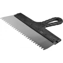 Шпатель ЗУБР "МАСТЕР" ФАСАДНЫЙ, нержавеющее полотно, 300мм, зуб 6х6мм 10078-30-06