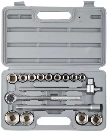 Набор STAYER Автомобильный инструмент &quot;STANDARD&quot; хромированное покрытие, 16 предметов 27583-H16 купить в Нягани
