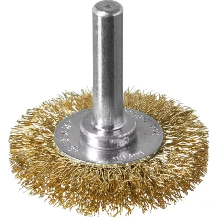 ЗУБР &quot;ПРОФЕССИОНАЛ&quot;. Щетка дисковая для дрели, витая латунированная стальная проволока 0,3мм, 38мм 3520-038_z02 купить в Нягани