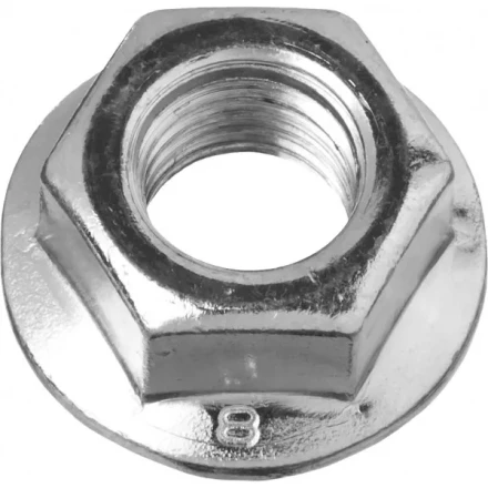 Гайка ЗУБР &quot;МАСТЕР&quot; DIN 6923 с фланцем, класс прочности 8, оцинкованная,  M14, 5кг 303630-14 купить в Нягани