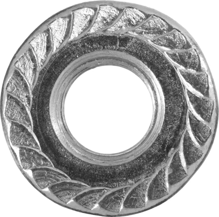 Гайка ЗУБР &quot;МАСТЕР&quot; DIN 6923 с фланцем, класс прочности 8, оцинкованная,  M14, 5кг 303630-14 купить в Нягани