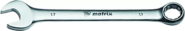 Ключ комбинированный 19 мм CrV матовый хром MATRIX 15115 купить в Нягани