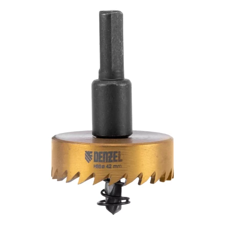 Коронка по металлу HSS, 42 мм, нитридтитановое покрытие Denzel 724114 купить в Нягани