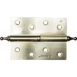 Петля дверная разъемная ЗУБР "ЭКСПЕРТ", 1 подшипник, цвет мат. латунь (SB), левая, с крепежом, 100х75х2,5мм,2шт 37605-100-3L