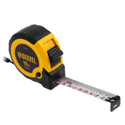 Рулетка Denzel 10м х 25мм, двухкомп. корпус, кнопка-пауза 31545 купить в Нягани