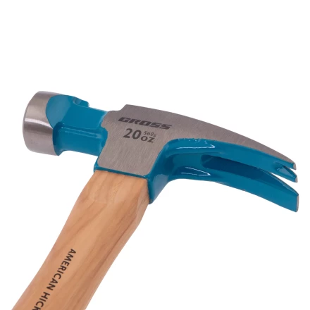 Молоток-гвоздодер,560 г Gross 10419, угол 75, магнит, обрезиненная рукоятка AMERICAN HICKORY купить в Нягани