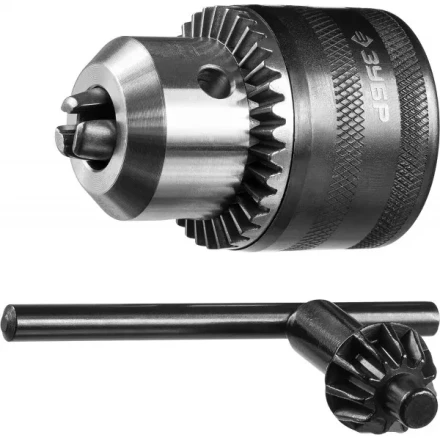 Патрон ЗУБР &quot;ЭКСПЕРТ&quot; цельнометаллический для дрели, с ключом, 13мм, 1/2&quot; 2908-13-1/2_z01 купить в Нягани