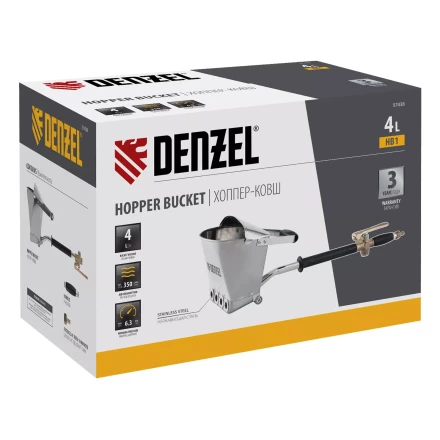 Хоппер-ковш Denzel 57438 HB1, 4 л, 350 л/мин 57438 купить в Нягани