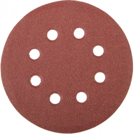 Круг шлифовальный универсальный STAYER &quot;MASTER&quot; из абразивной бумаги на велкро основе, 8 отверстий, Р100, 125мм, 5шт 35452-125-100 купить в Нягани