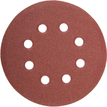 Круг шлифовальный универсальный STAYER &quot;MASTER&quot; из абразивной бумаги на велкро основе, 8 отверстий, Р80, 115мм, 5шт 35450-115-080 купить в Нягани