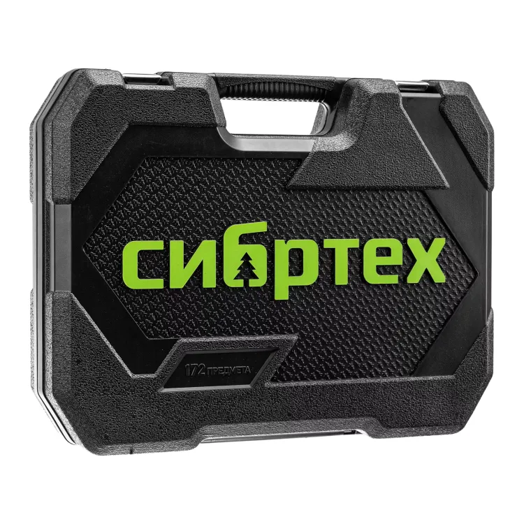 Набор инструментов Сибртех 14171, 1/2", 3/8", 1/4", пластиковый кейс 172 предм. купить в Нягани