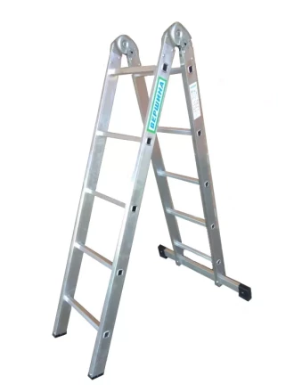 Лестница 2-х секционная алюминиевая шарнирная 2*5 1013314 купить в Нягани