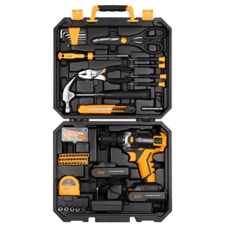 Дрель аккумуляторная DEKO DKCD20FU-Li, 063-4178 + набор 104 аксессуара купить в Нягани